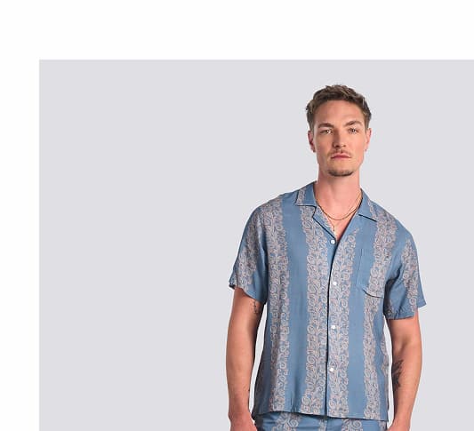 Coral Fiesta Camp Shirt