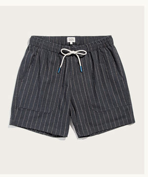 Denim Herringbone Noah Shorts