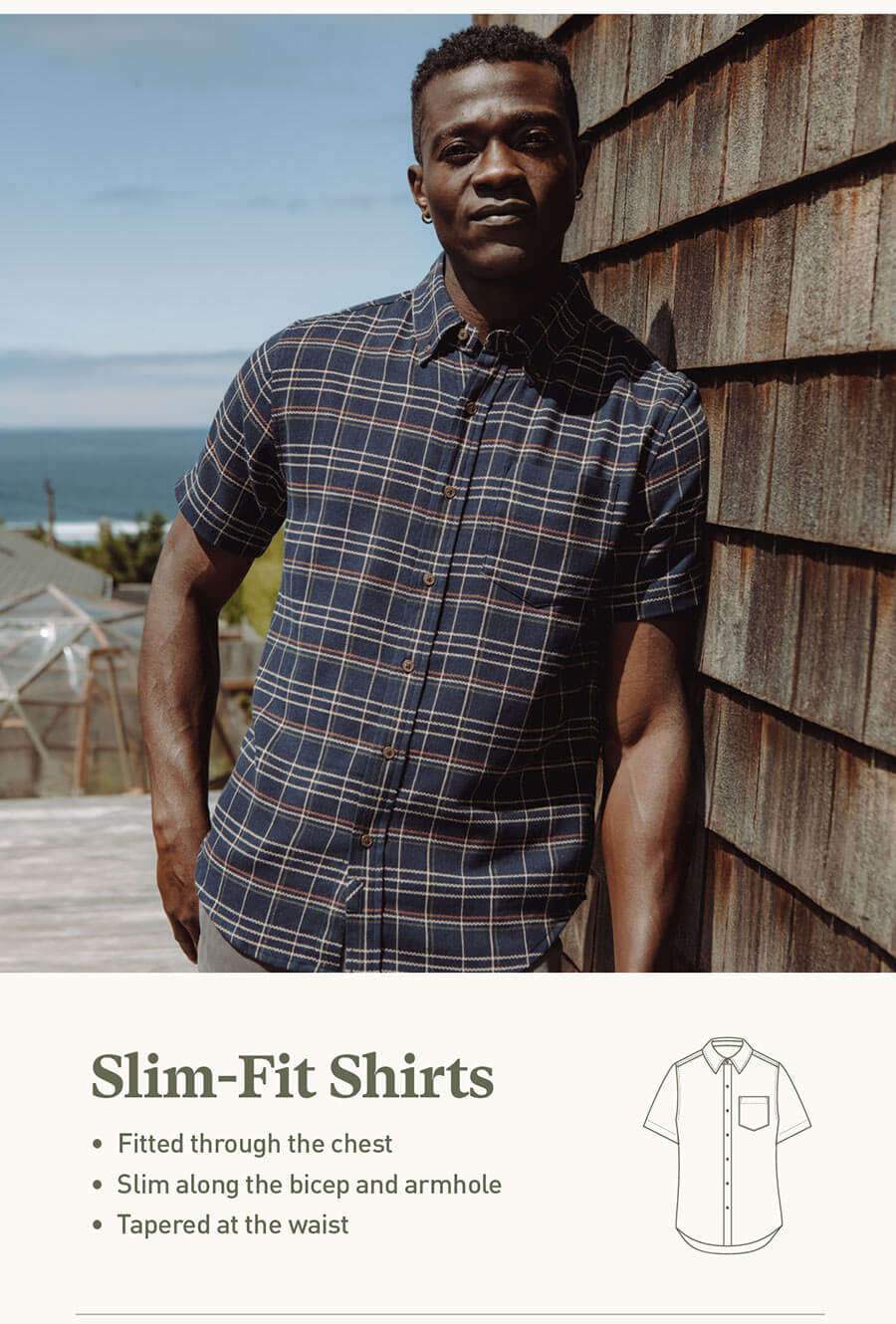 Shop men's slim shirts