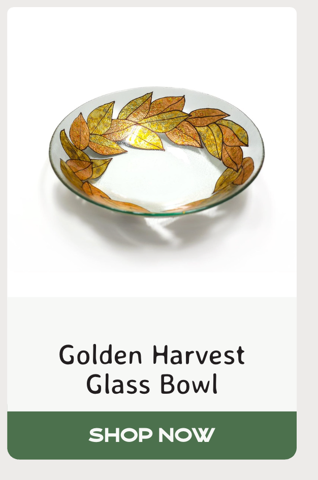 Golden Harvest Glass Bowl