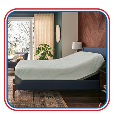 Tempur-Pedic Supreme 11.5” Medium Hybrid Mattress with Ergo Adjustable Base, Queen