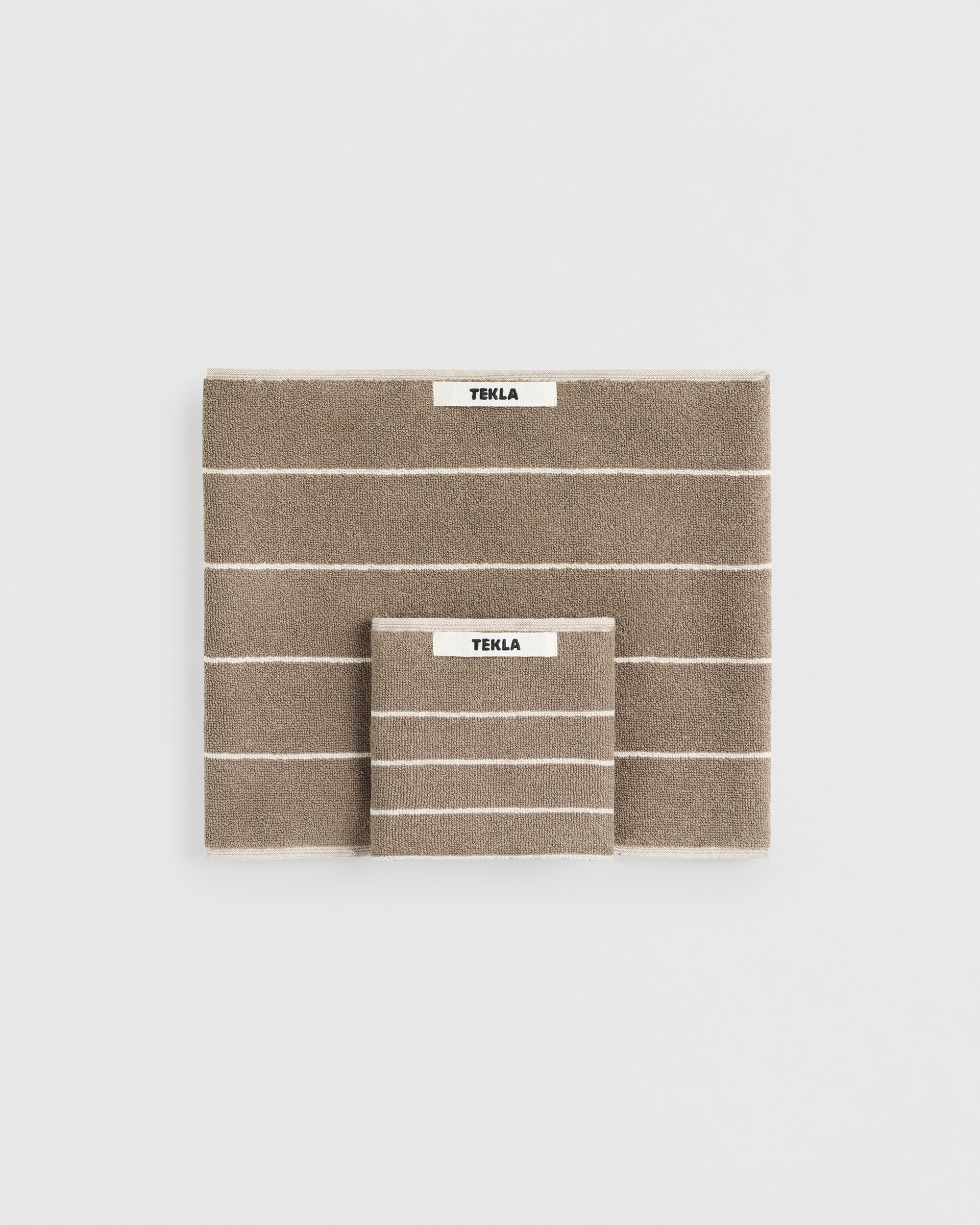 Steinar Stripes Terry cotton-linen towel