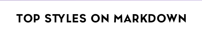 Top Styles On Markdown