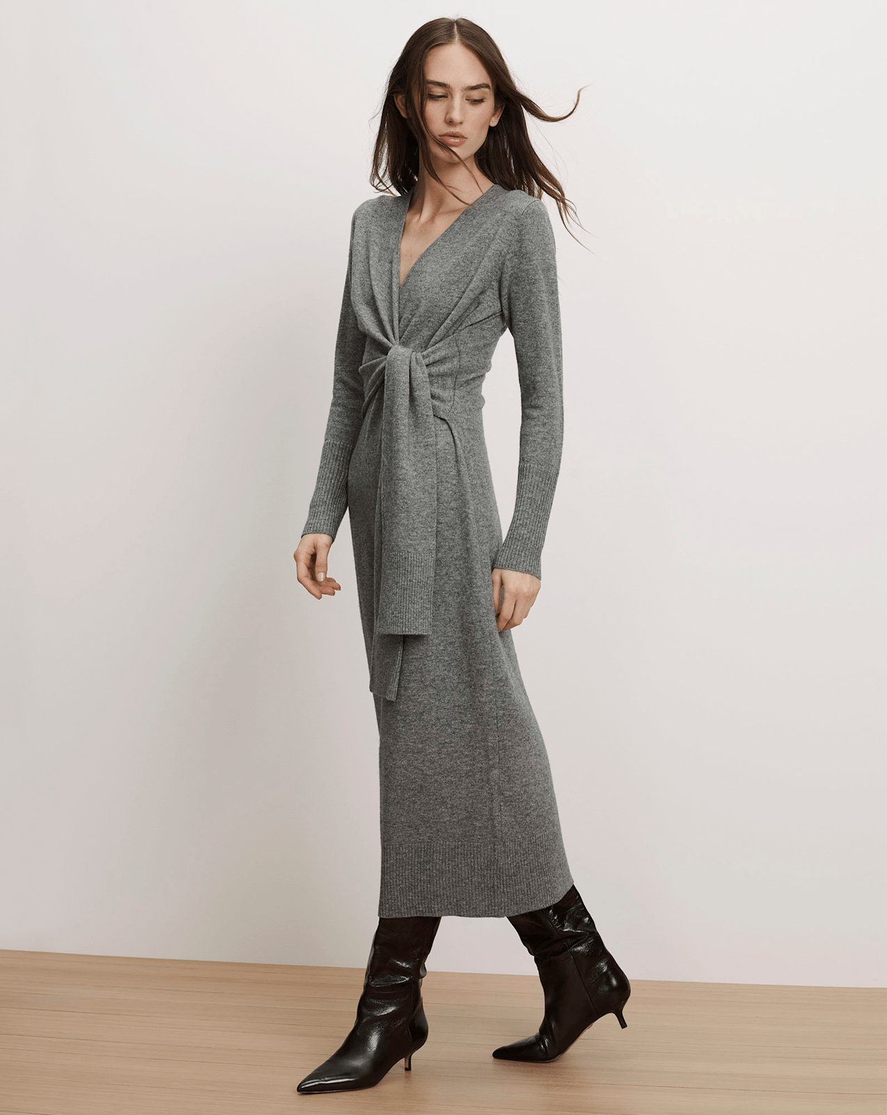 Image of Salomez Wrap Midi Dress