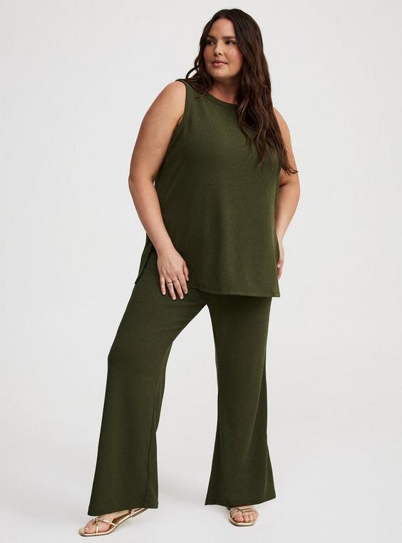 Pull-On High-Rise Flare Pants
