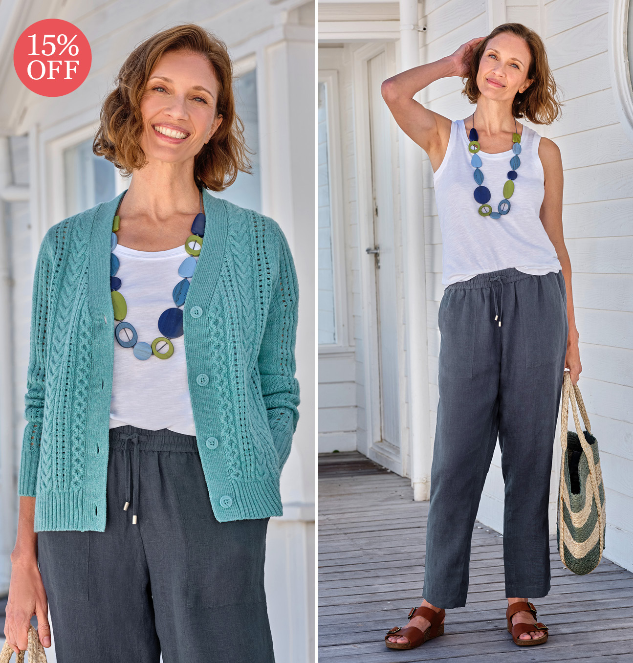 V Neck Lambswool Cable Cardigan