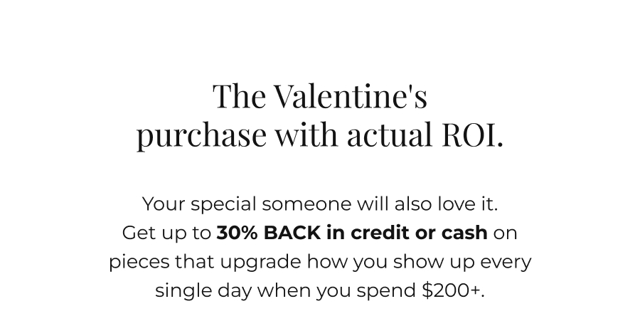 The Valentine's purchase with actual ROI.  Your wife will also love it.