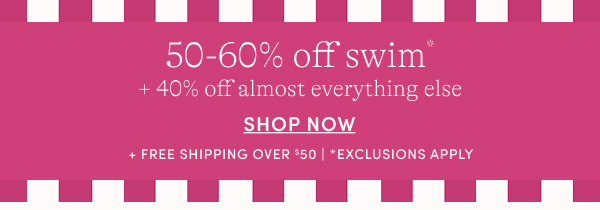 50%-60% off swim