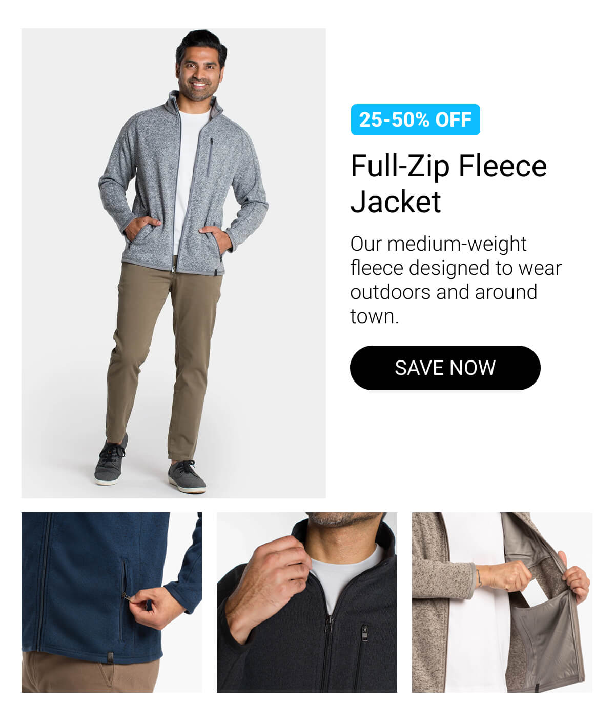 25-50% Off Full-Zip Fleece Jacket