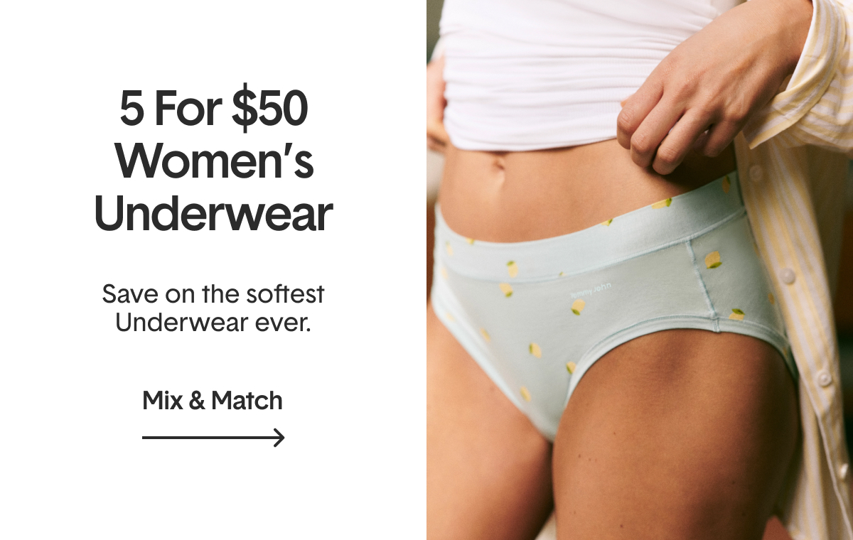5 for $50 Women's Underwear | Mix & Match >