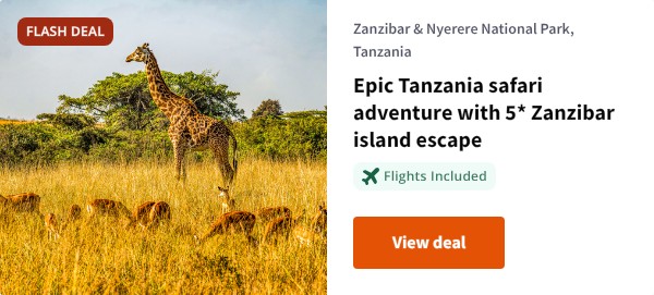 Epic Tanzania safari adventure with 5* Zanzibar island escape