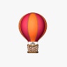 Illustration of a hot air balloon.
