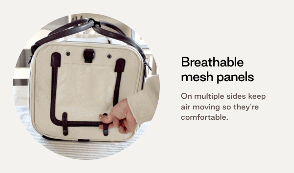 Breathable mesh panels