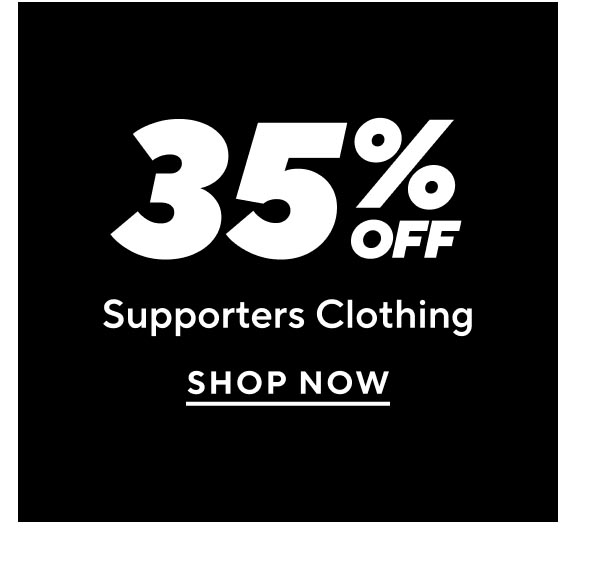 35% Off Supporters Clothing