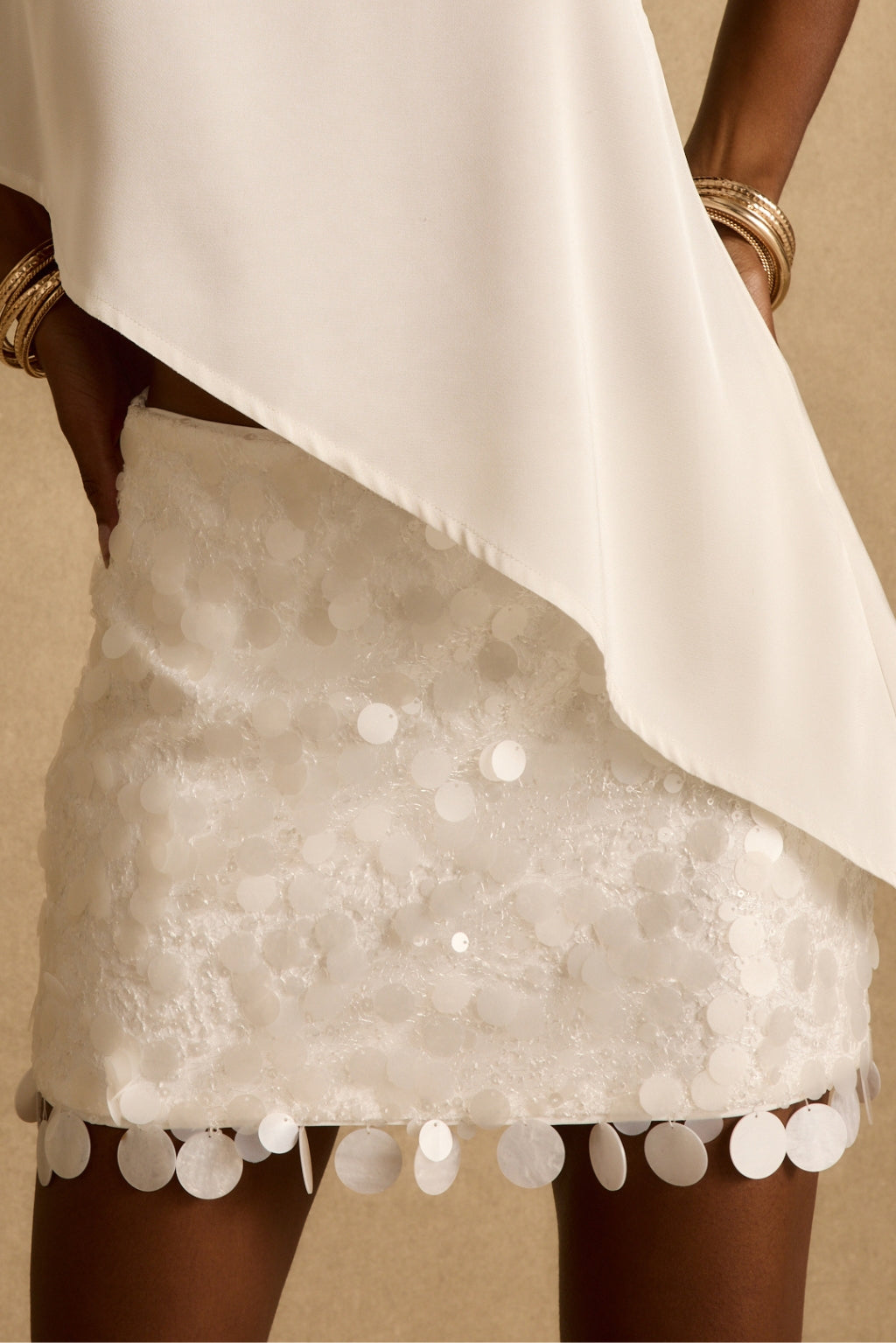 Image of Miramar White Payette Mini Skirt