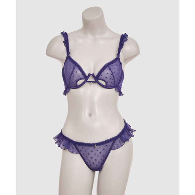 Night Games All The Stars Unlined Bra & String Set - Navy