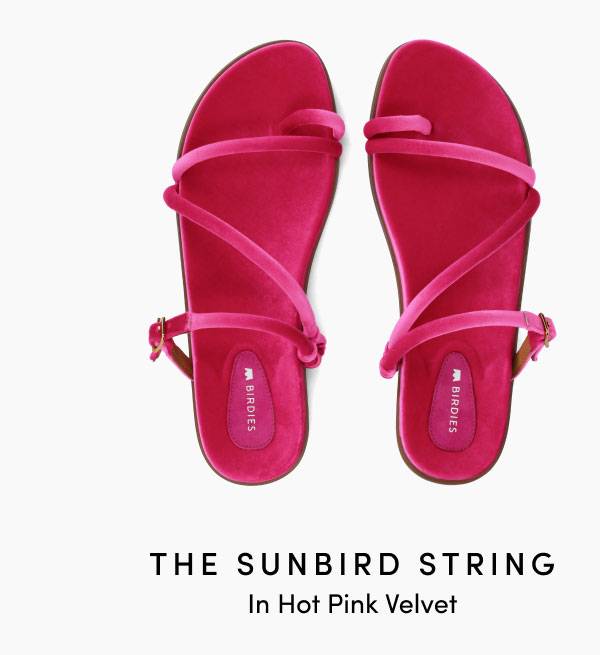 The Sunbird String In Hot Pink Velvet