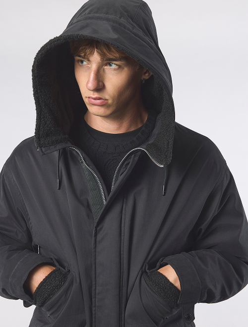 Black portland parka