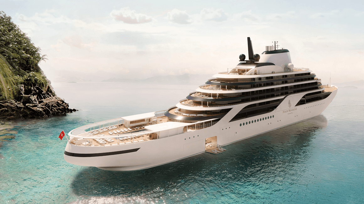 A yacht on the ocean.