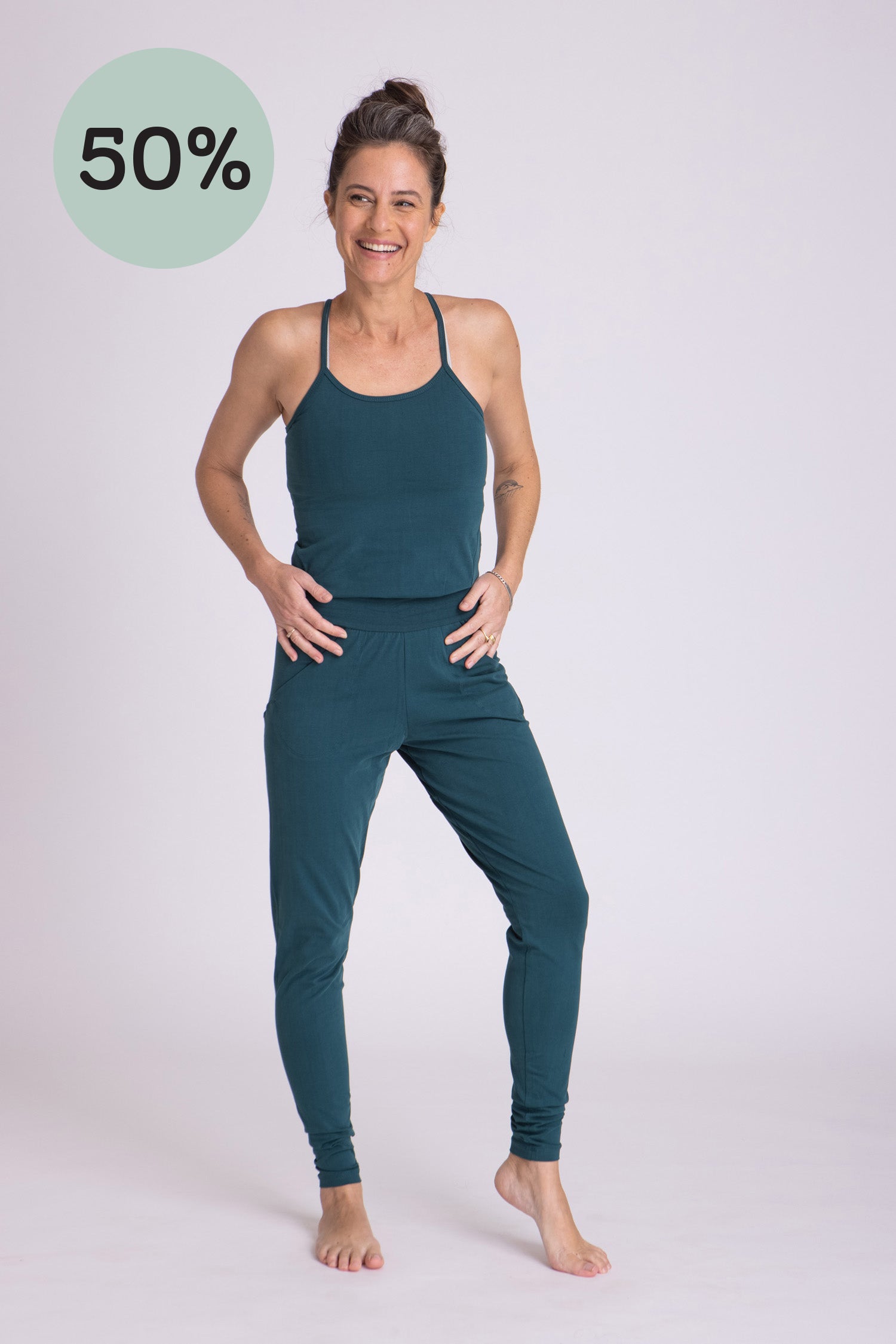 Image of I'mPerfect Organic Cotton Long Jumpsuit 50%off