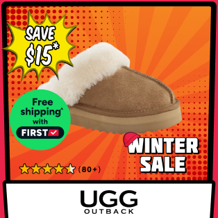 UGG Outback Premium Australian Sheepskin Platform Scuff Slides Product Image