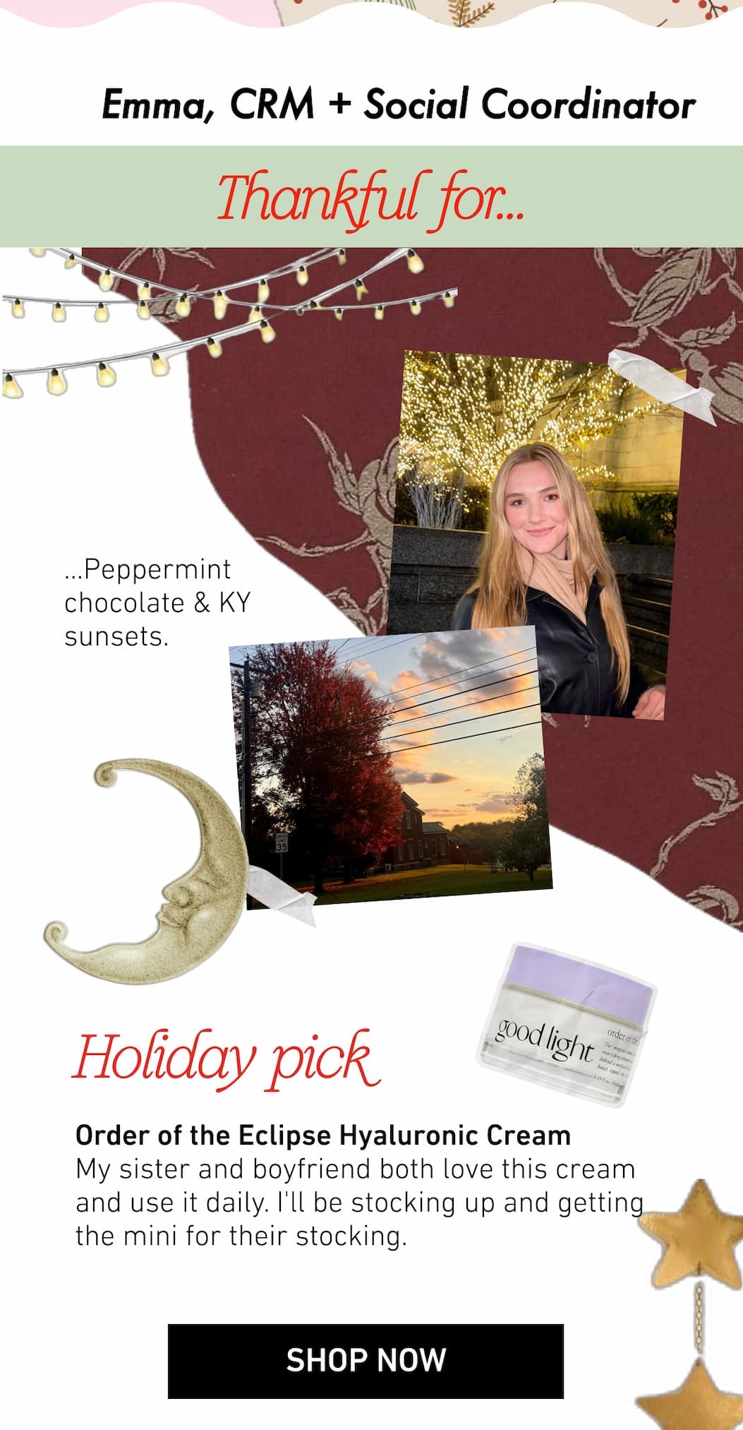Holiday Pick: hyaluronic cream