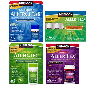 Kirkland Signature AllerClear, Aller-Flo, Aller-Tec or Aller-Fex