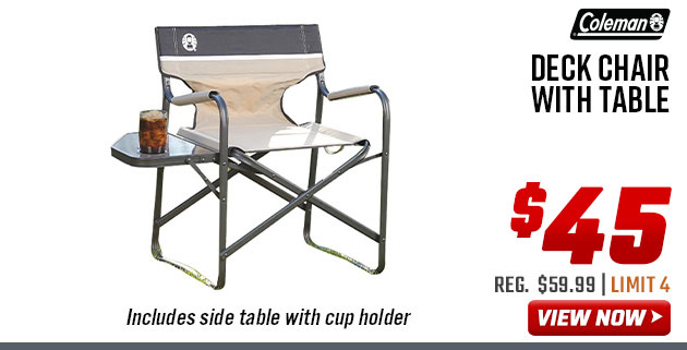 Coleman Deck Chair with Table
