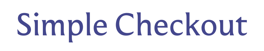 Simple checkout. 