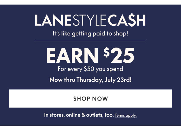 Earn $25 for Every $50 You Spend