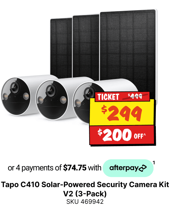 Tapo C410 Solar-Powered Security Camera Kit V2 (3-Pack)