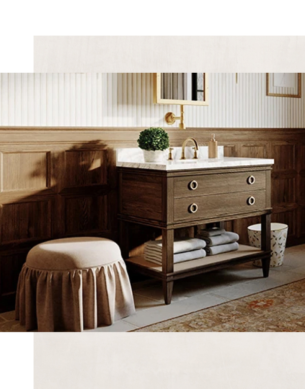 Shop Worlds Away Cutler Oak Vanity Sink