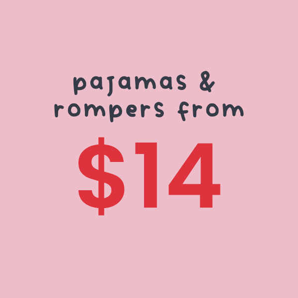 pajamas & rompers under $14