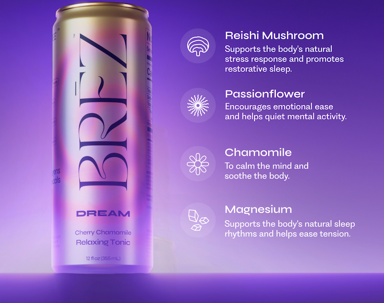 Reishi Mushroom, Passionflower, Chamomile, Magnesium