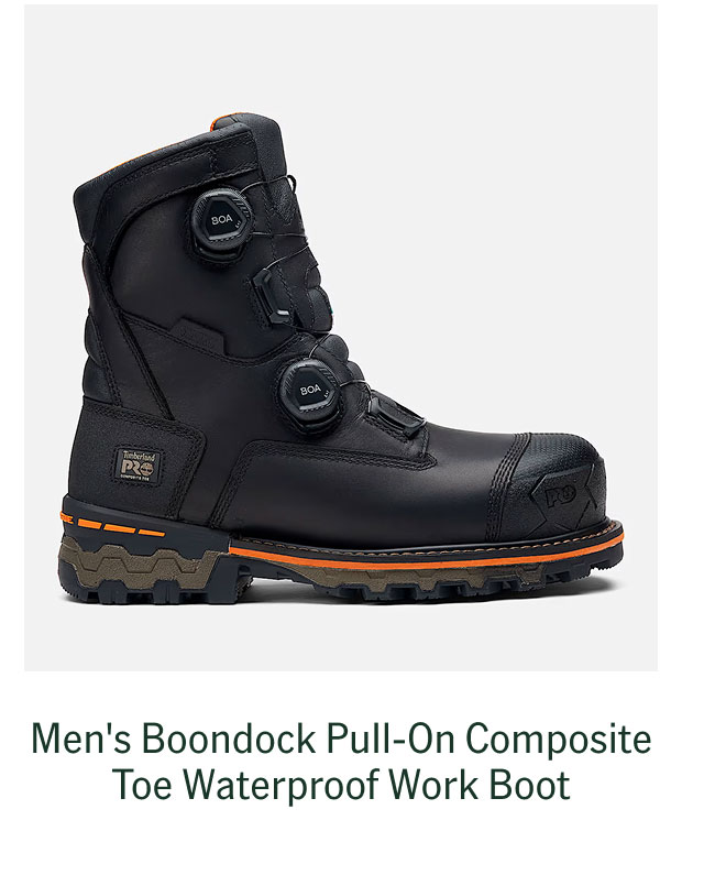 Men's Boondock Pull-On Composite Toe Waterproof Work Boot