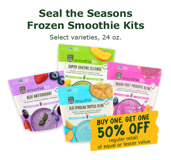 Buy ONE Get ONE 50% OFF on Seal the Seasons Frozen Smoothie Kits