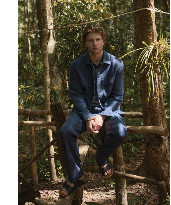 Shop West Island Shacket, Marine online and instore at Rodd & Gunn