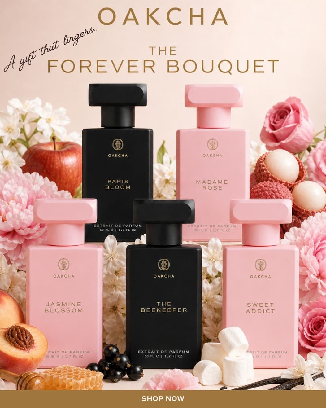 Oakcha. A gift that lingers. Shop the Forever Bouquet!
