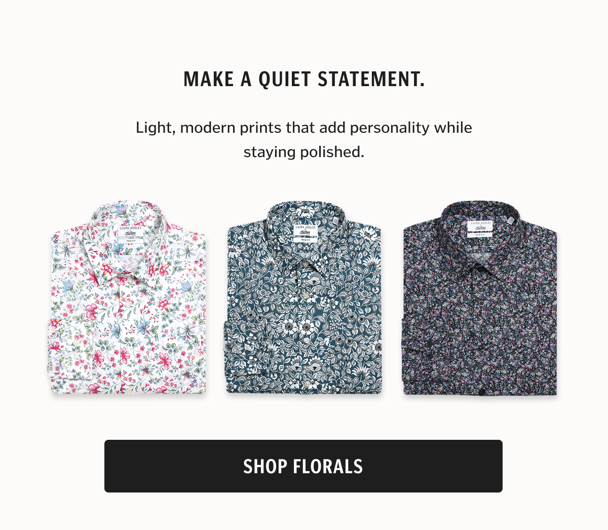 Make a quiet statement. Light, modern prints that add personality while staying polished.