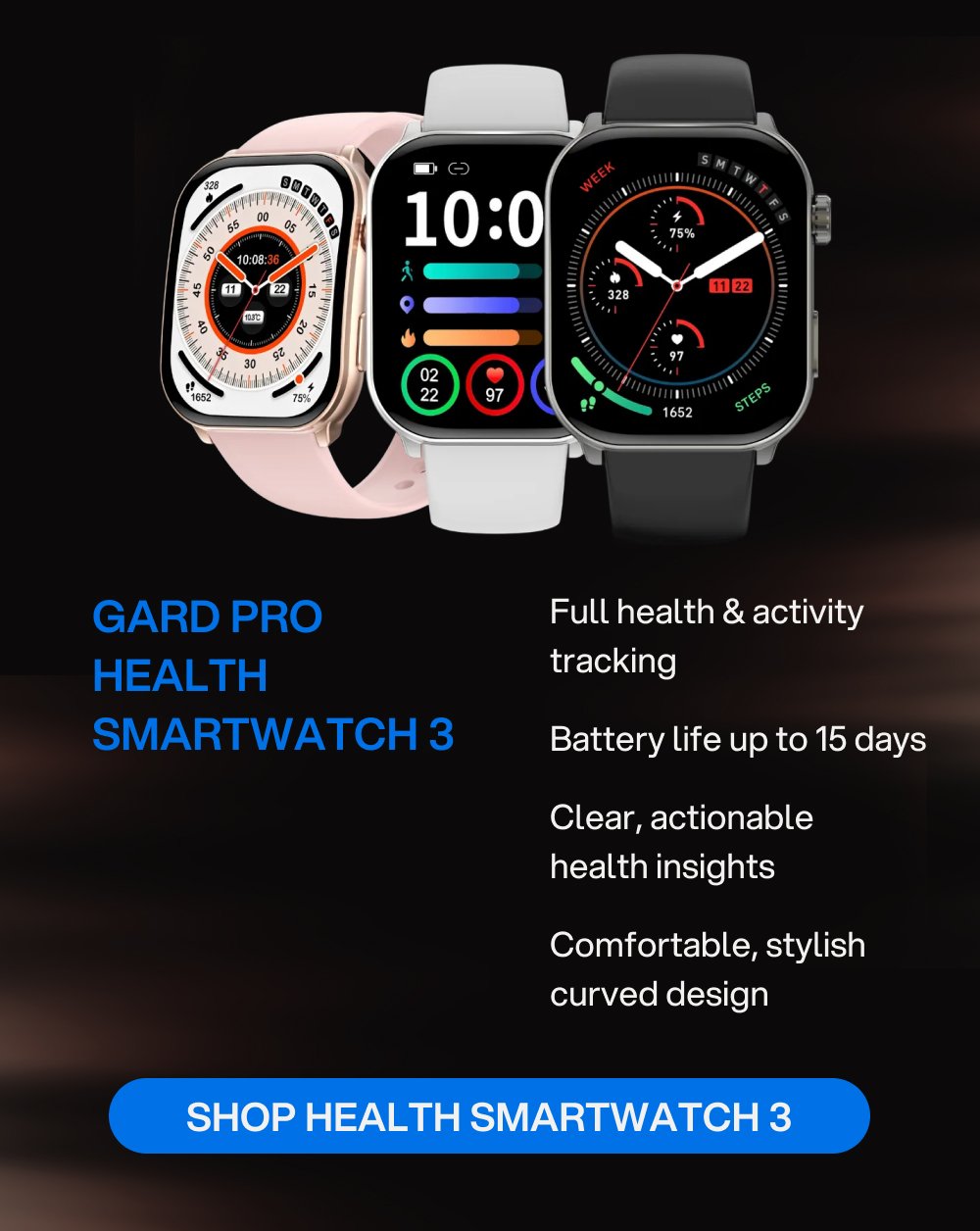 GARD PRO HEALTH SMARTWATCH 3 