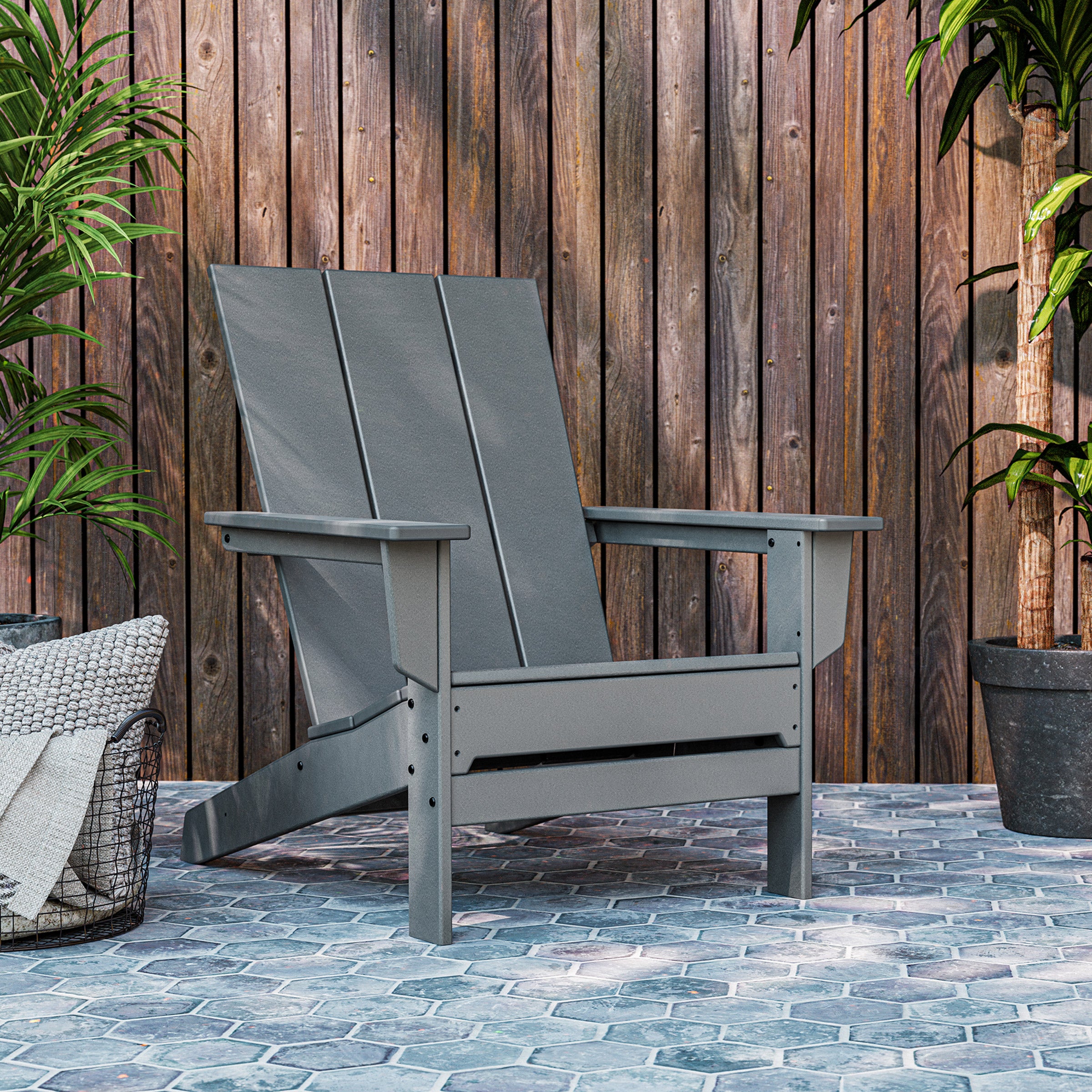 POLYWOOD Long Beach Modern Adirondack Chair