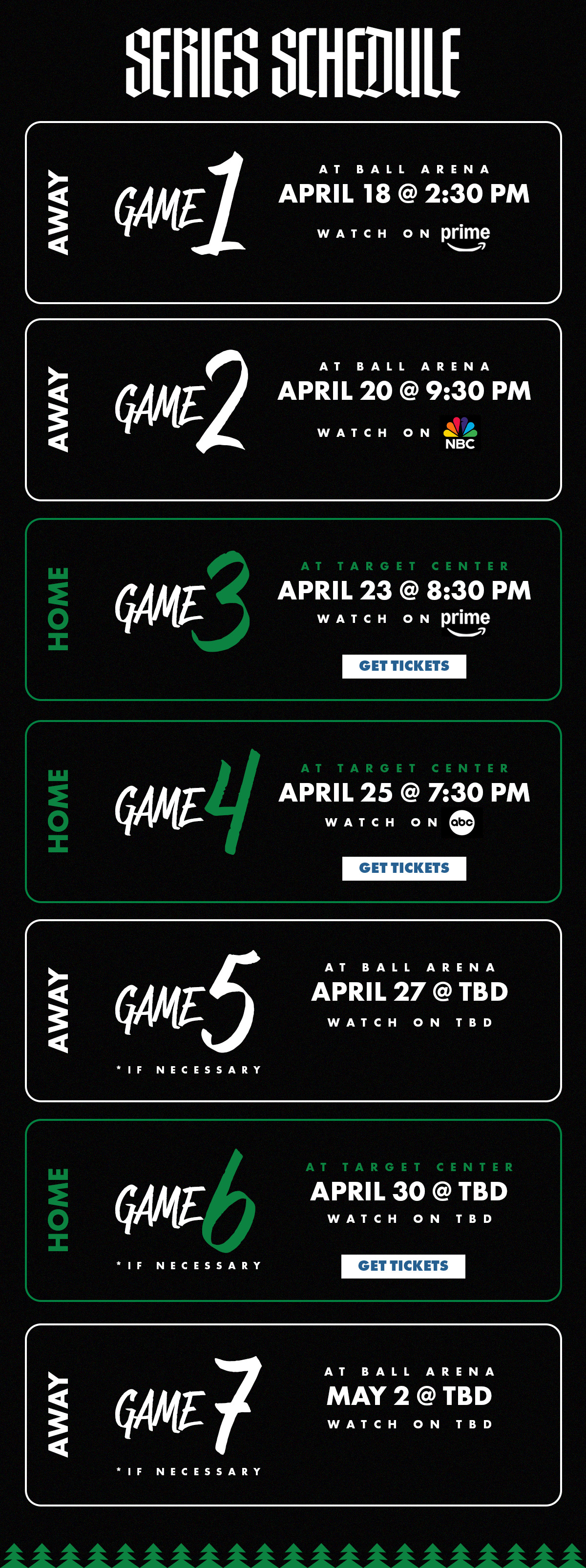 Series Schedule