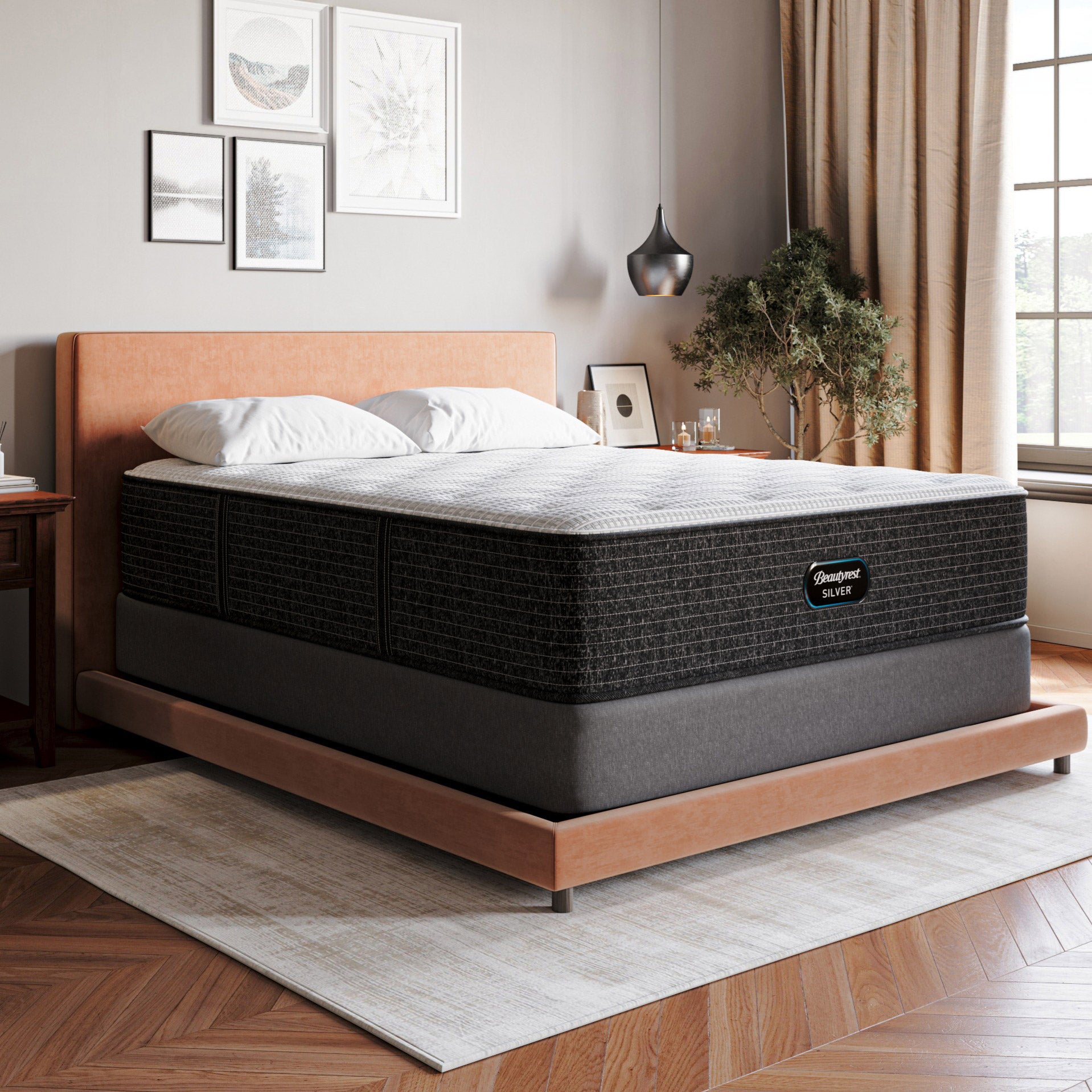 Beautyrest 14.5-inch Silver Hybrid DualCool Plush Mattress and Box Spring Set