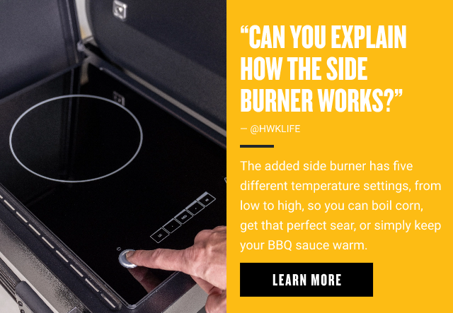 Can you explain how the side burner works?