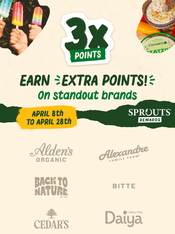 6 Standout Brands! 3x points April 8th to April 28th