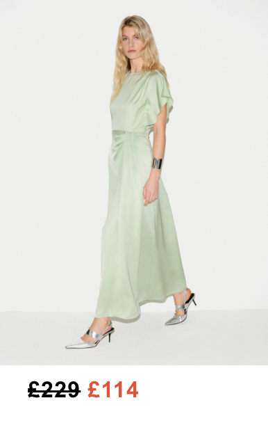 Cap Sleeve Satin Dress