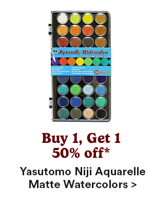 Buy 1 Get 1 50% off* Yasutomo Niji Aquarelle Matte Watercolors >