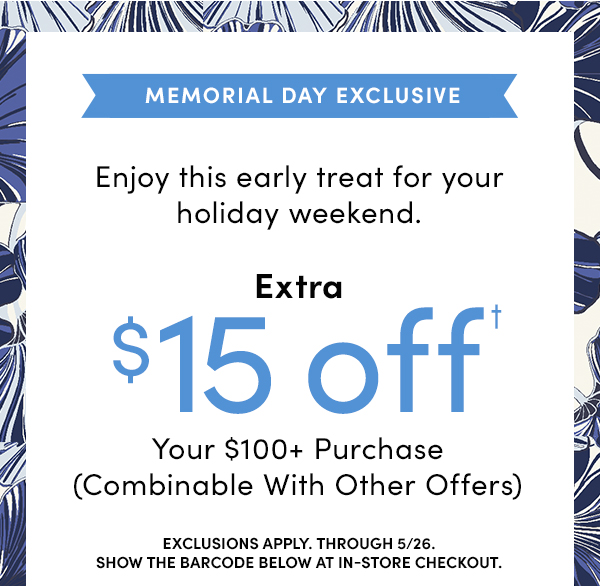 Extra $15 off