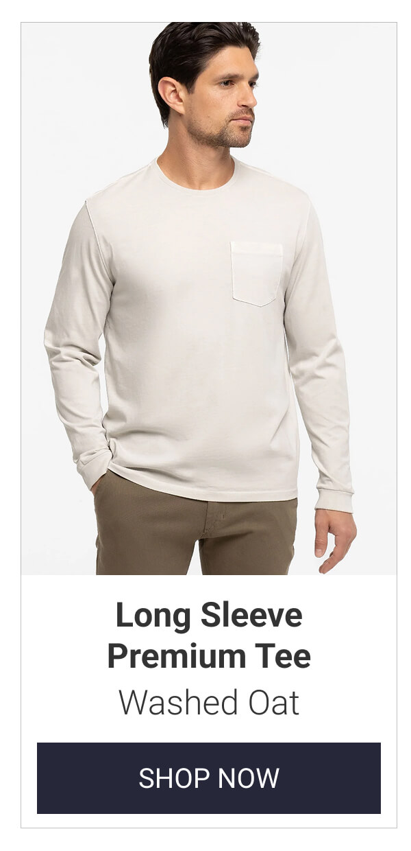 Washed Oat Slong Sleeve Premium Tee
