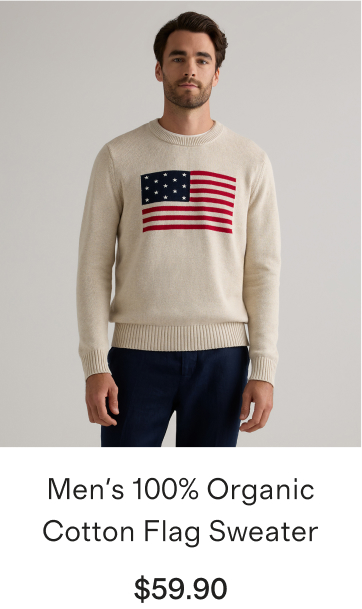 Men's 100% Organic Cotton Flag Sweater